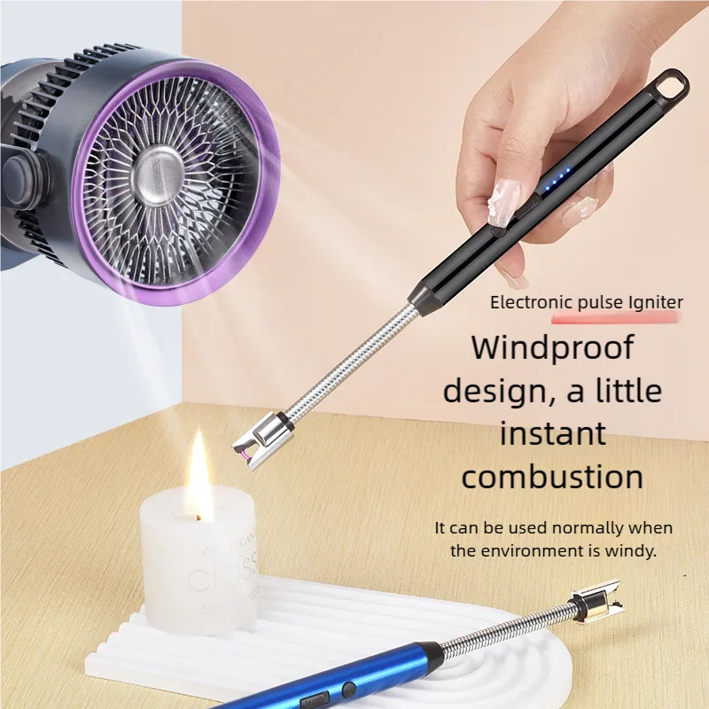 Encendedor Eléctrico USB Recargable – A Prueba de Viento para Cocina y Camping