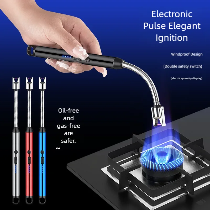 Encendedor Eléctrico USB Recargable – A Prueba de Viento para Cocina y Camping